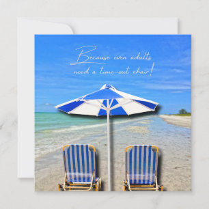 Sanibel Island Florida Beach Adult Time Out Chair Card