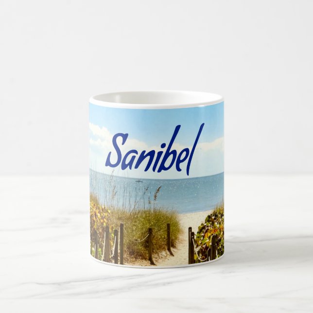 Sanibel Island Florida Beach Ocean Coffee Mug (Center)