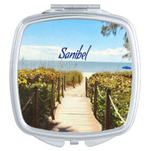 Sanibel Island Florida Beach Ocean Compact Mirror