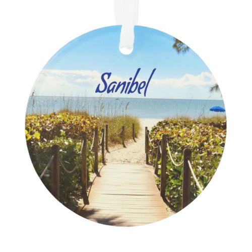 Sanibel Island Florida Beach Ocean Ornament