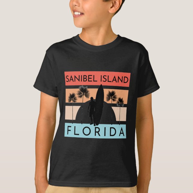 Sanibel Island Florida Beach Surfing Summer Vacati T-Shirt (Front)