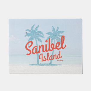 Sanibel Island Florida Coral Ocean Souvenir Doormat