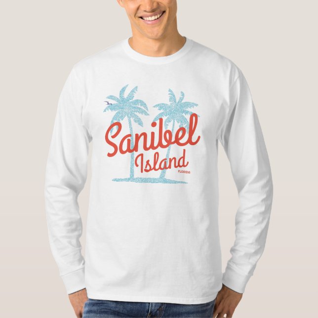Sanibel Island Florida Coral Ocean Souvenir T-Shirt (Front)