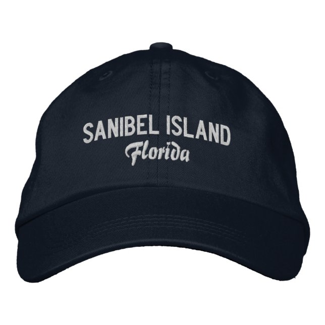 Sanibel Island Florida Embroidered Baseball Hat (Front)