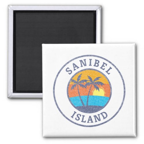 Sanibel Island Florida Faded Classic Style Magnet