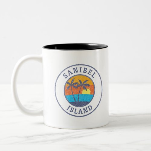 Sanibel Island Florida Faded Classic Style Two_Tone Coffee Mug