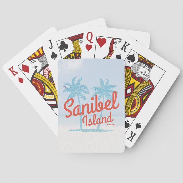 Sanibel Island Florida Gulf Coast Souvenir Poker Cards (Back)