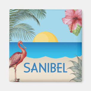 Sanibel Island Florida illustration Magnet