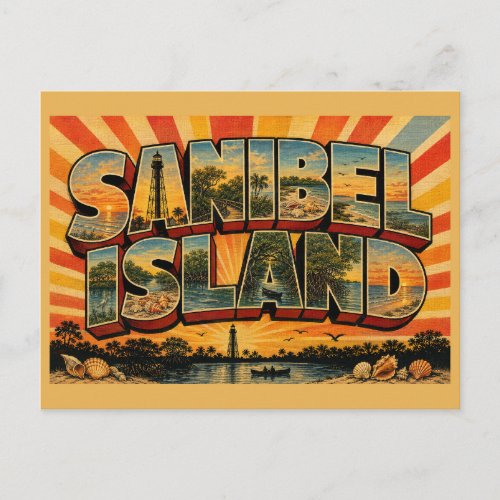 Sanibel Island Florida Lighthouse Wildlife Refuge Postcard