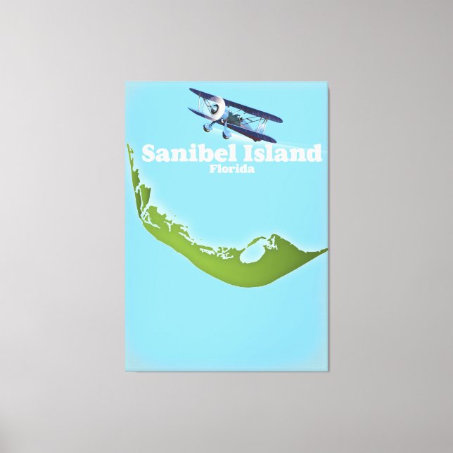 Sanibel Island Florida map Canvas Print (Front)