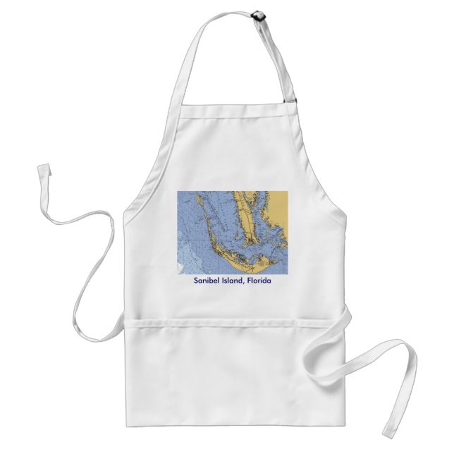 Sanibel Island Florida Nautical Chart Apron (Front)