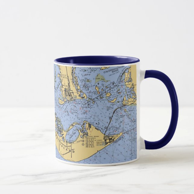 Sanibel Island, Florida Nautical Chart Coffee Mug (Right)