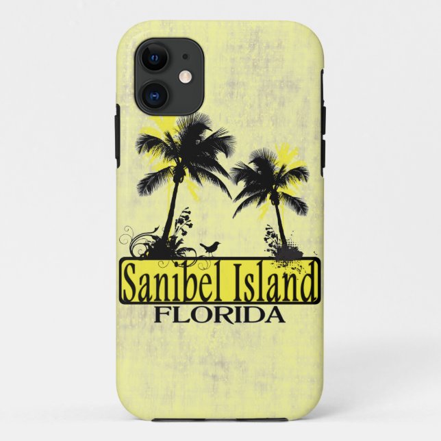 Sanibel Island Florida palm tree iphone 5 case (Back)