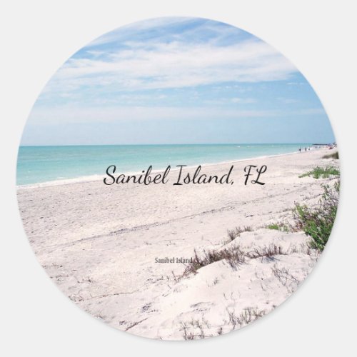Sanibel Island Florida scenic photograph Classic Round Sticker