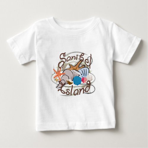 Sanibel Island Florida seashell design Baby T_Shirt