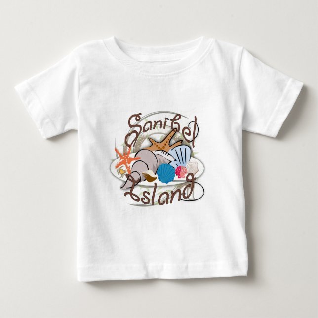 Sanibel Island Florida seashell design Baby T-Shirt (Front)
