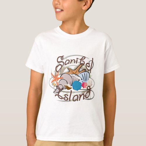 Sanibel Island Florida seashell design T_Shirt