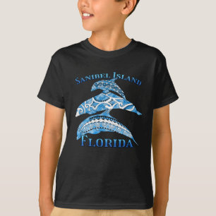 Sanibel Island Florida Vacation Tribal Dolphins T-Shirt