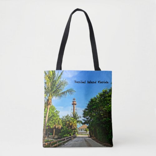 Sanibel Island Lighthouse Florida Gulf Coast Tote Bag