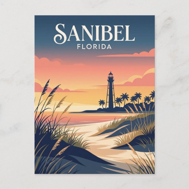 Sanibel Island Lighthouse USA Postcard (Front)