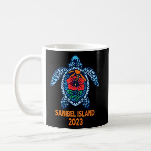 Sanibel Island Sea Turtle Florida 2023 Hibiscus Fl Coffee Mug