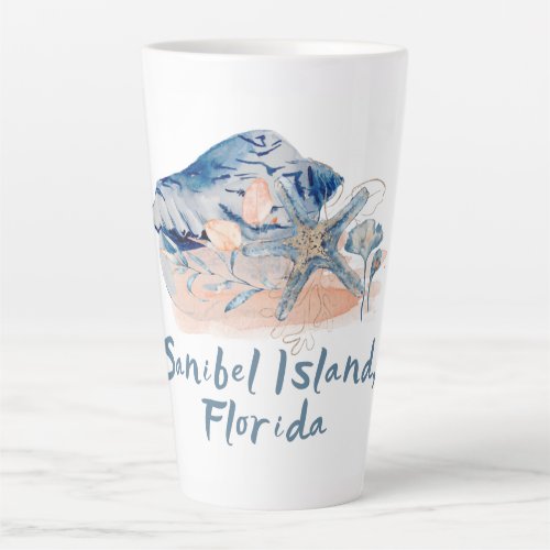 Sanibel Island Seashells  Latte Mug