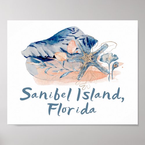 Sanibel Island Seashells  Poster