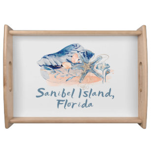 Sanibel Island Seashells Serving Tray
