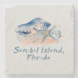 Sanibel Island Seashells  Stone Coaster at Zazzle