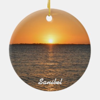 Sanibel Island Sunset Christmas Ornament by PhotosfromFlorida at Zazzle