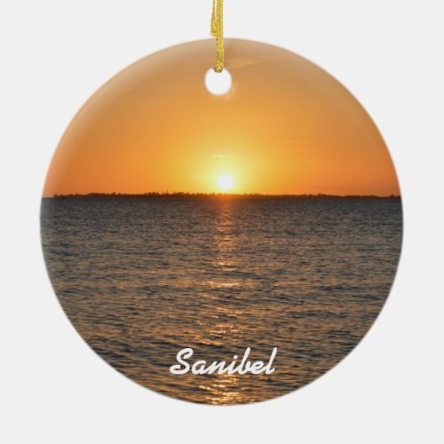 Sanibel Island Sunset Christmas Ornament