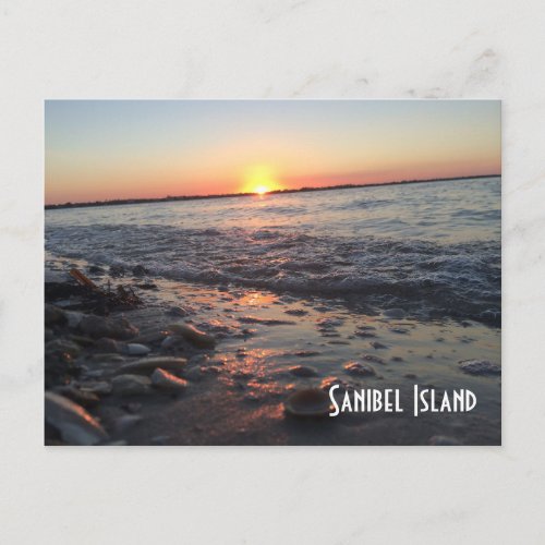 Sanibel Island sunset postcard