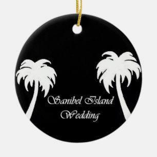Sanibel Island Wedding Ceramic Ornament
