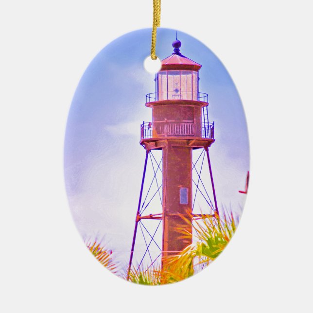 Sanibel Lighthouse collection Ceramic Ornament (Front)
