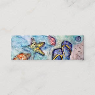 Sanibel Sandals - watercolor Mini Business Card