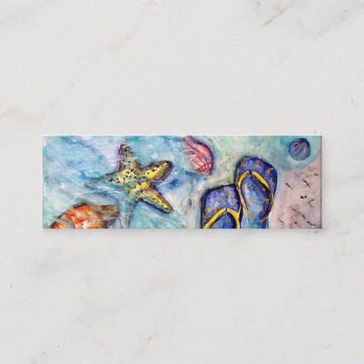 Customizable Sanibel Sandals - watercolor Business Card Template