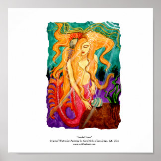 "Sanibel Siren" Poster - 15" x 15"