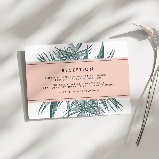 Sanibel | Tropical Wedding Reception Enclosure Card (Creator Uploaded)