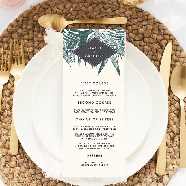 Sanibel | Vintage Tropical Wedding Menu Card (Creator Uploaded)