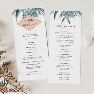 Sanibel Wedding Ceremony Program