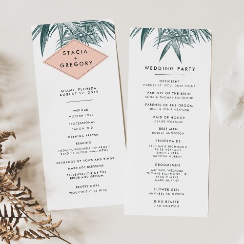 Sanibel Wedding Ceremony Program