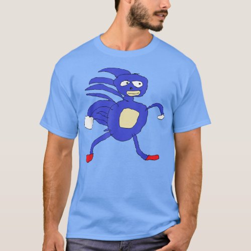 Sanic Hegehog   Gotta Go Fast Sanik Paint Meme  T_Shirt