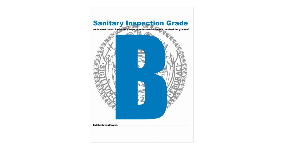 sanitary-inspection-grade-postcard-zazzle