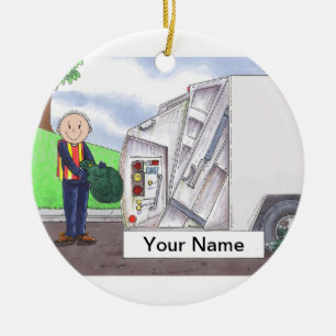 Sanitation Engineer - Male Ceramic Ornament