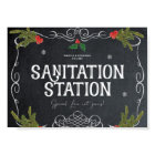 Sanitation Station christmas winter wedding sign