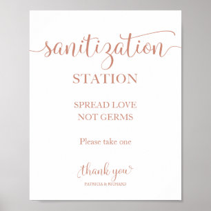 Sanitization Station Spread Love Not Germs Sign