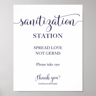 Sanitization Station Spread Love Not Germs Sign