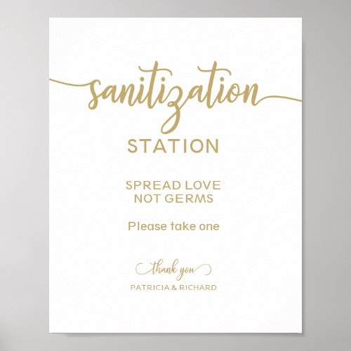  Sanitization Station Spread Love Not Germs Sign