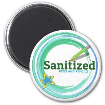 Sanitized Pens And Pencils Magnet by schoolpsychdesigns at Zazzle