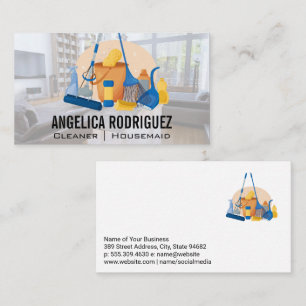 Sanitizing Cleaning Tools Business Card